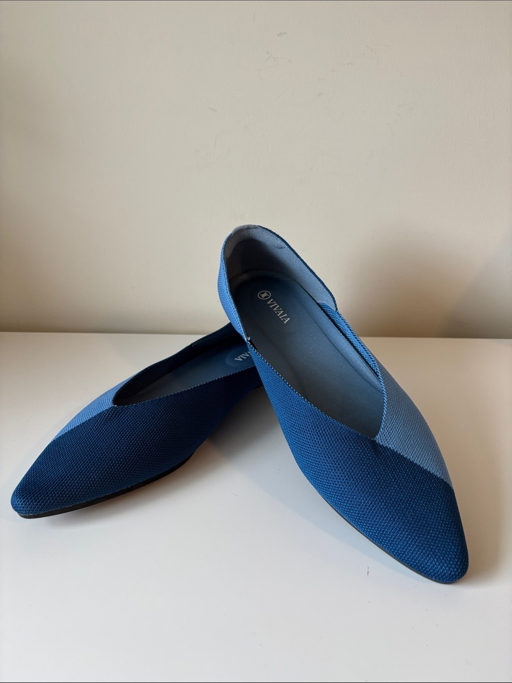 VIVAIA Valencia Breathable Knit Pointed Toe Slip-On Flats EU 42 EUC